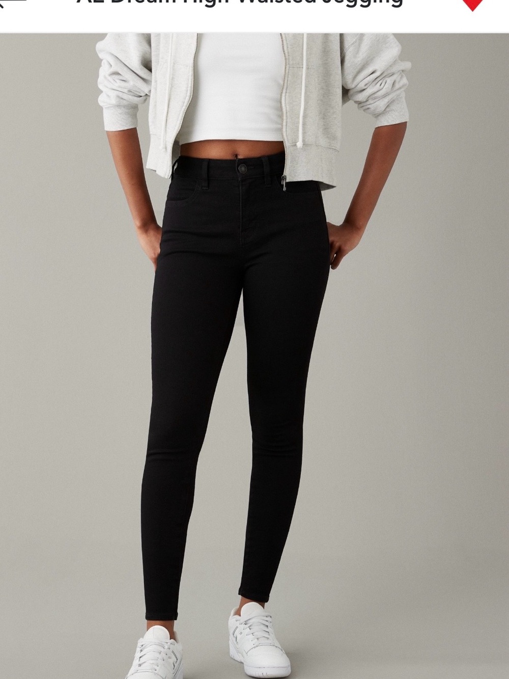 American Eagle Outfitters Black High-Rise Jeggings - Slim Fit